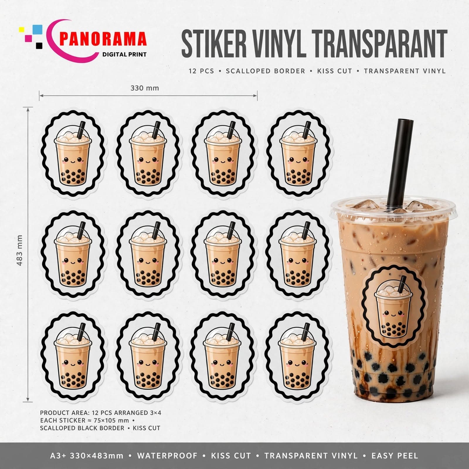 Stiker Vinyl Transparant