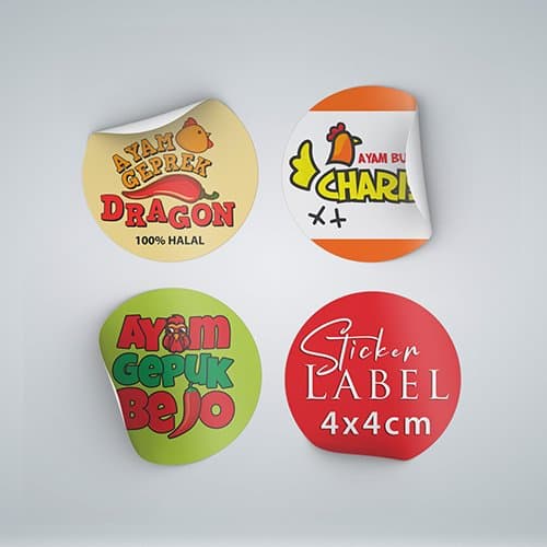 Sticker Label - 4 x 4 cm — foto 1